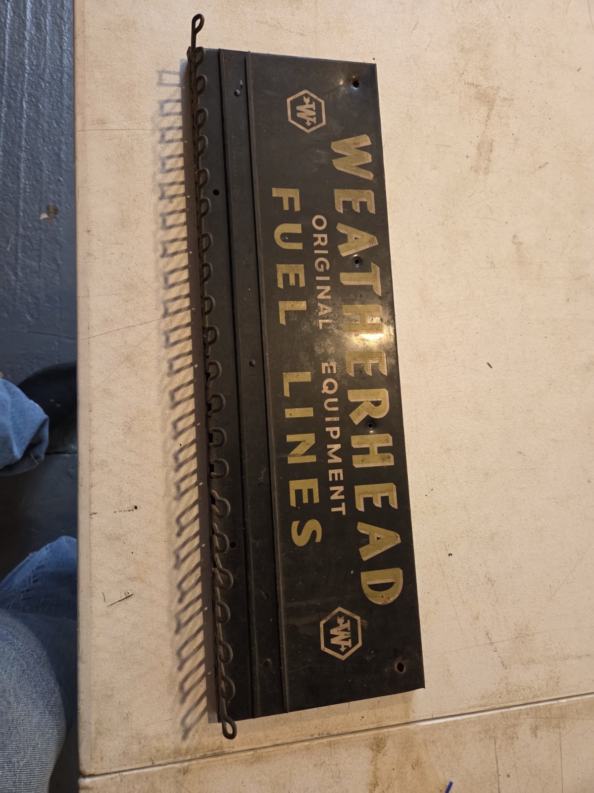 WEATHERHEAD FUEL LINES GAS OIL ADVERTISING SIGN Store Display Rack