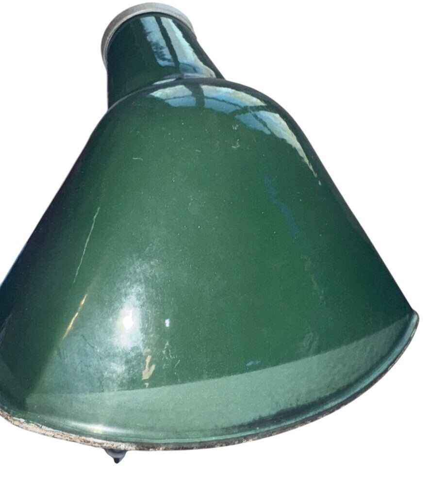 PAIR 1940s 9×11 Silva-King Green Porcelain Pole Sign Light Gas Station Vintage