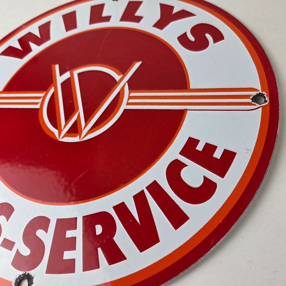 Vintage Willys Jeep Vehicles Sign – Army Gas Pump Porcelain Sign