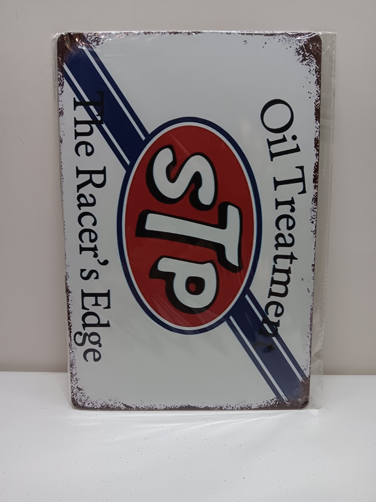 STP Oil Treatment Vintage Style Tin Sign 12×8