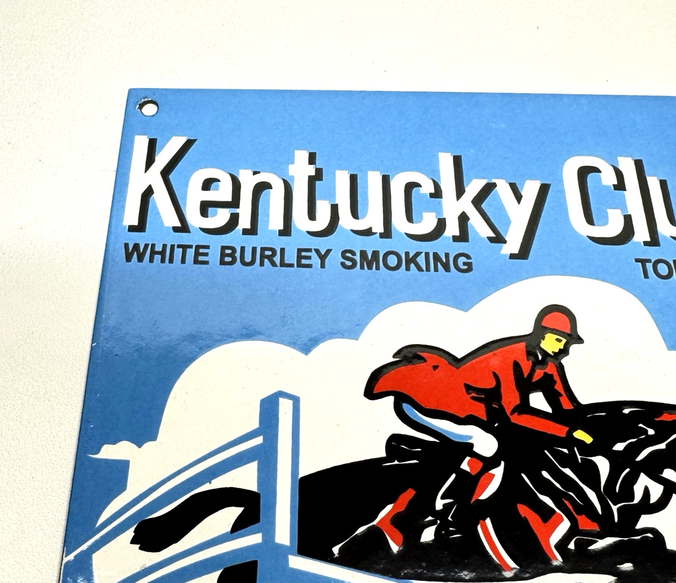 Kentucky Club “For Pipe Lovers” – Vintage Porcelain Sign – Tobacciana
