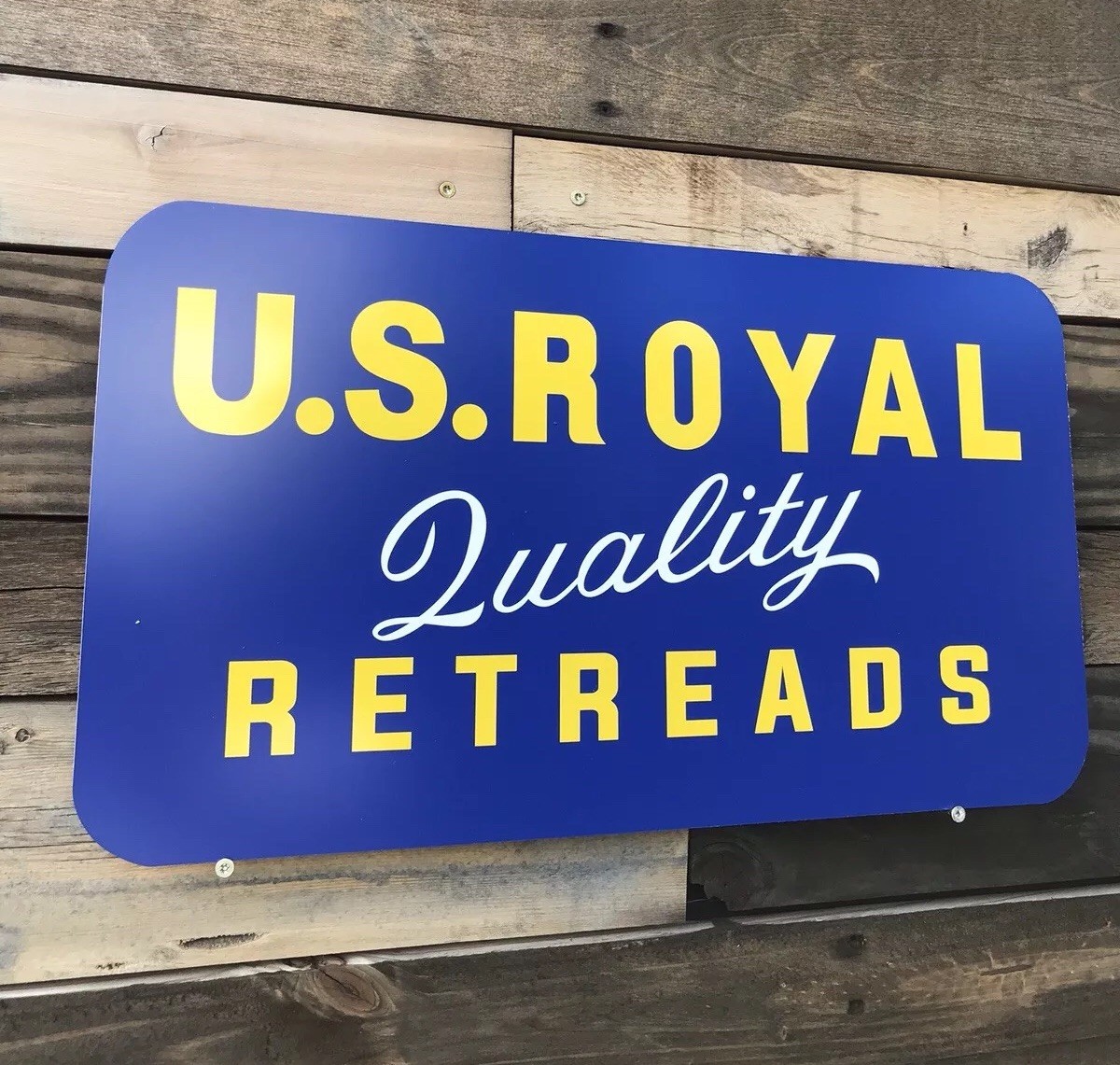 Antique Vintage Old Style U.S. Royal Tire Sign