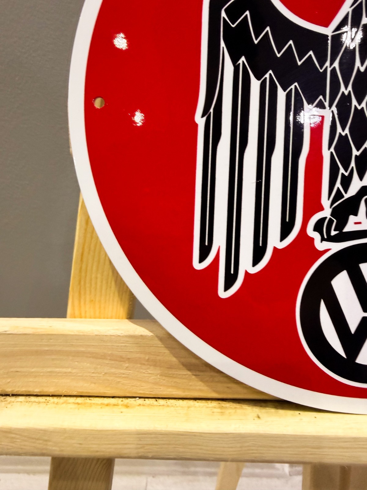 Volkswagen Eagle Emblem – Vintage German Automotive Metal Sign – 30 cm (11.8”)