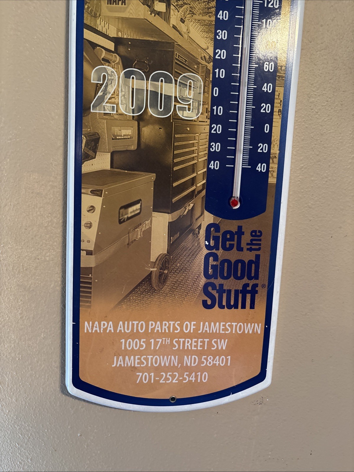 NAPA Auto Parts Tools & Equipment Advertising Thermometer Jamestown ND