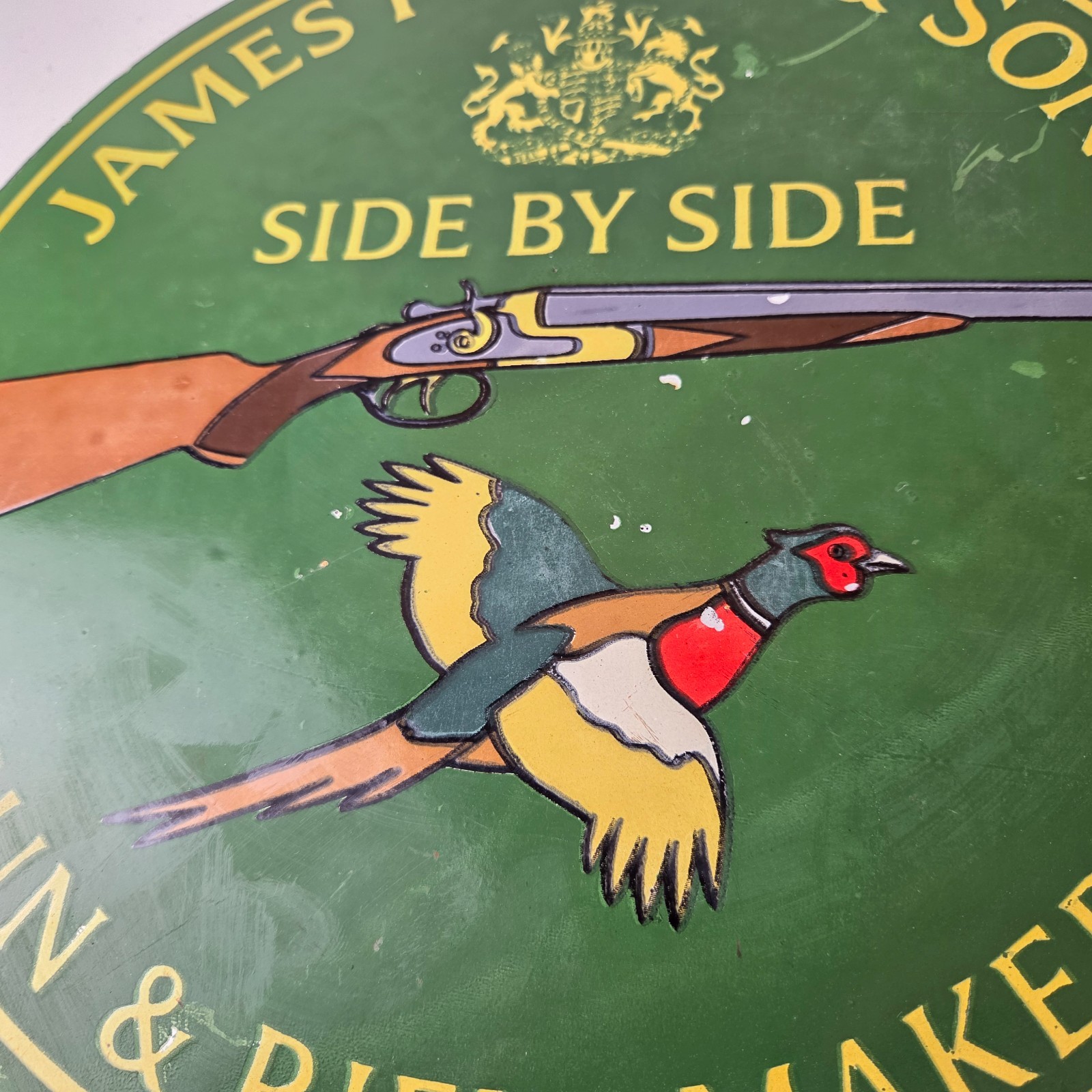 Vintage James Purdey Sign – Hunting Gun Firearm Makers Shot Gas Porcelain Sign