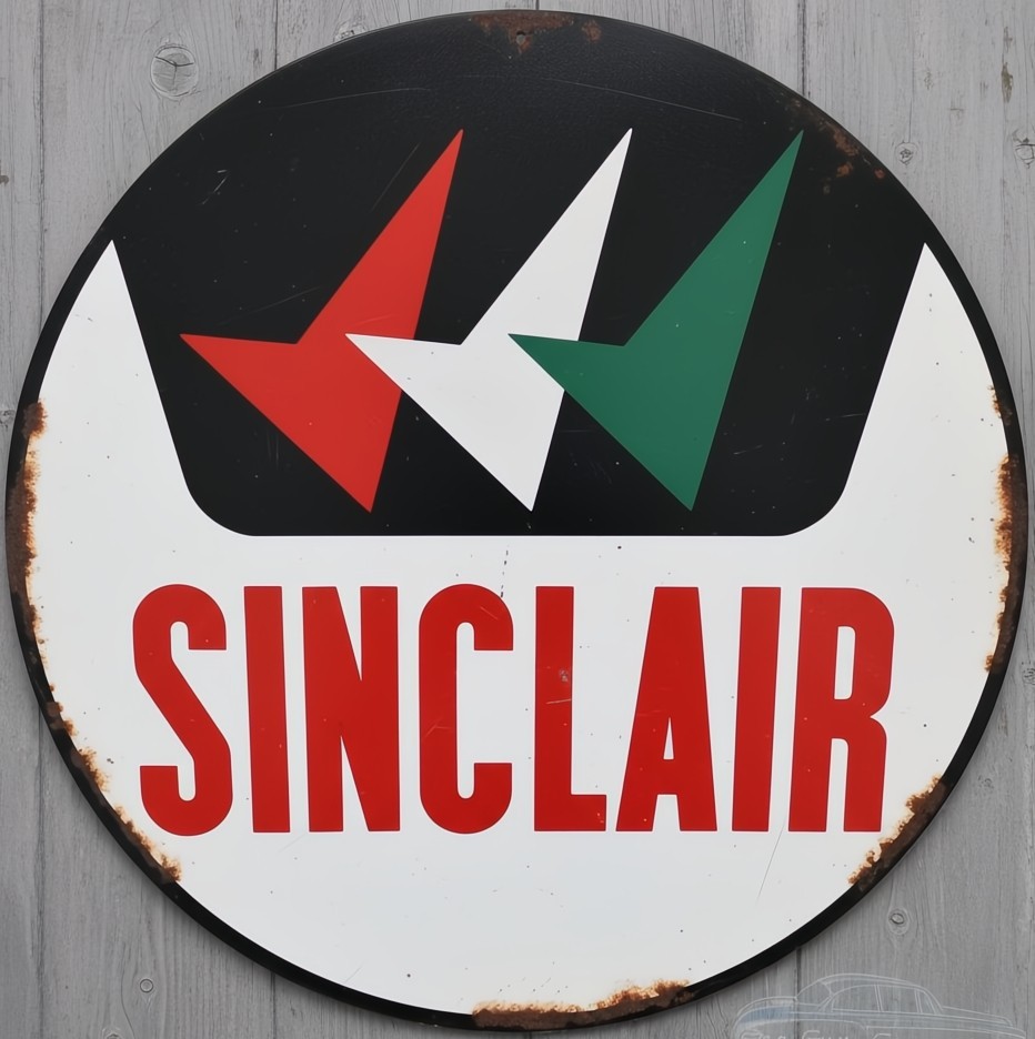 Sinclair Motor Oil 8″ Diameter Vintage Novelty Metal Sign Made In USA