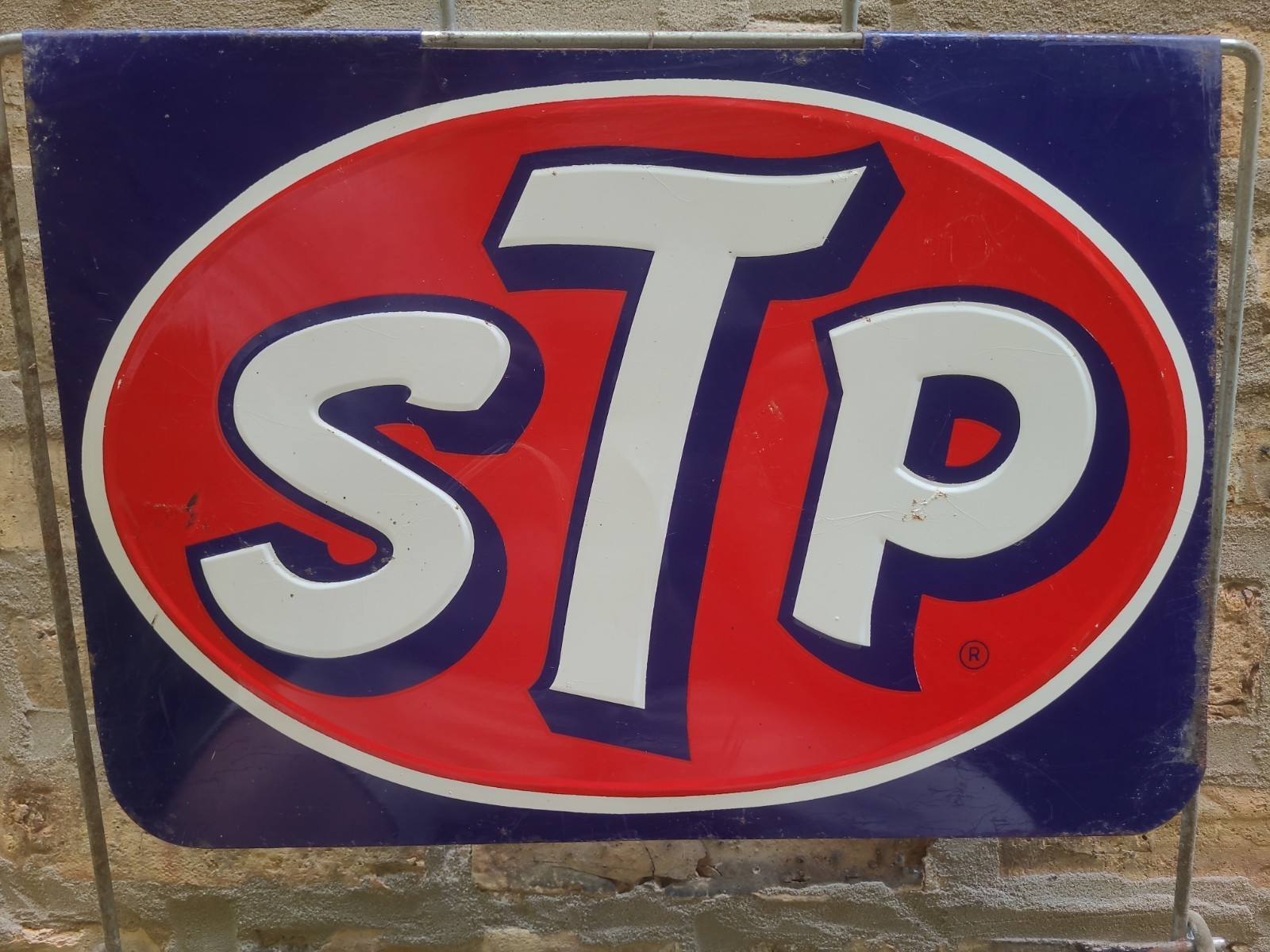 Vintage STP oil can display Rack Gas & Oil