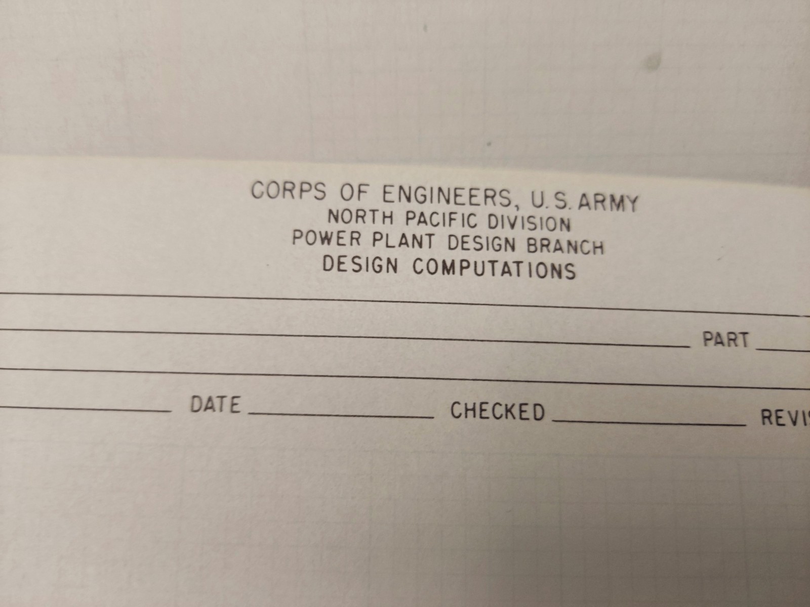 Vint Lot Of 4 1949 US Army Corp Of Engineers North Pacific Power Plant Paperwork