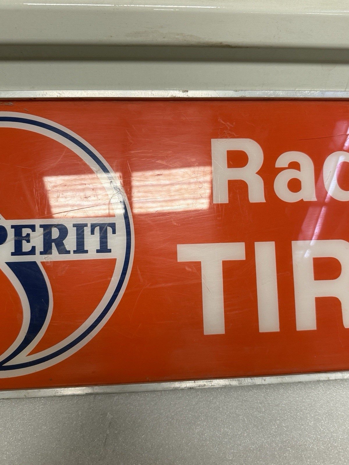 Vintage SEMPERIT Radial Tires Light Up Dealer Service Shop Sign VW Porsche BMW