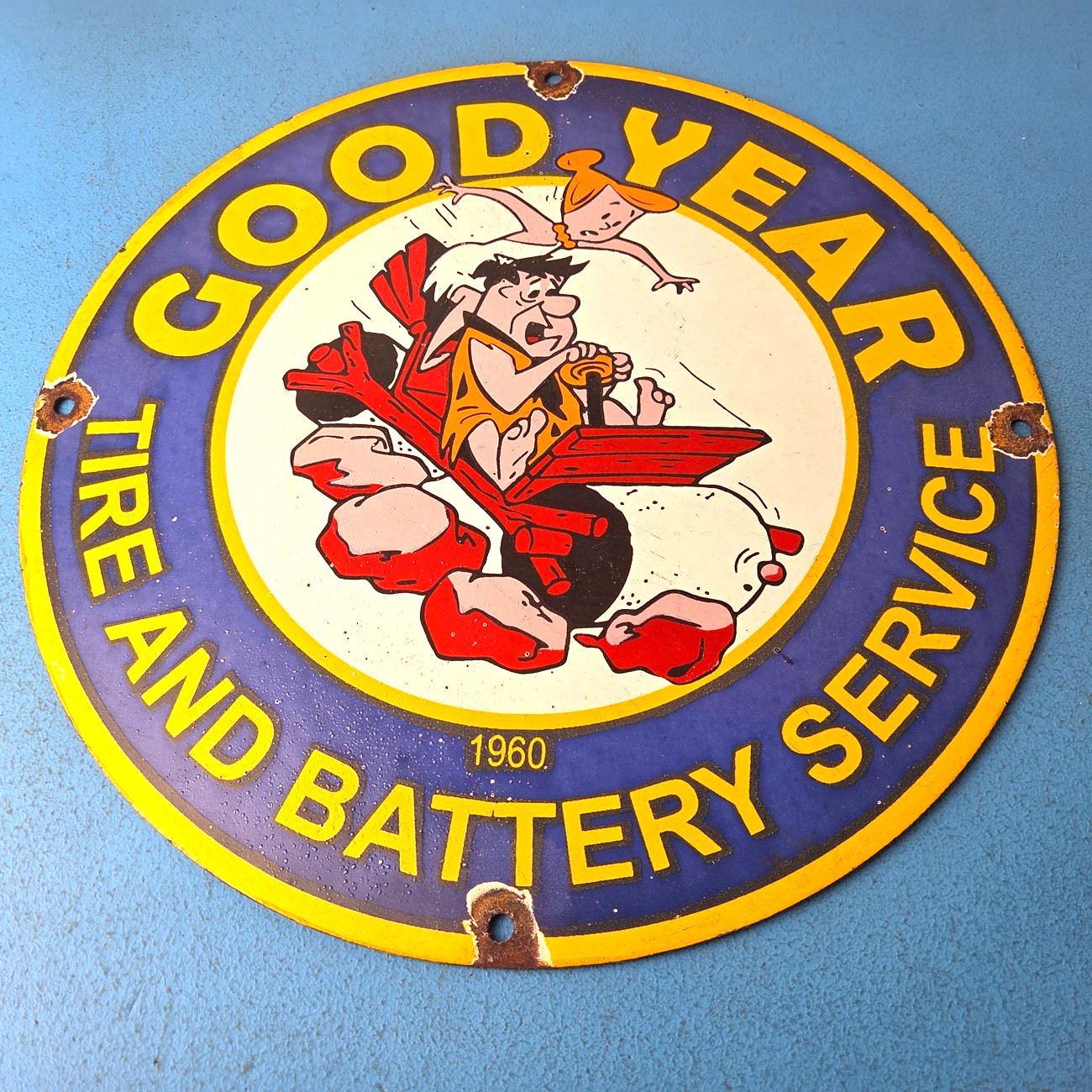 Vintage Tires Sign – Porcelain Gas Service Tires Advertising Sign