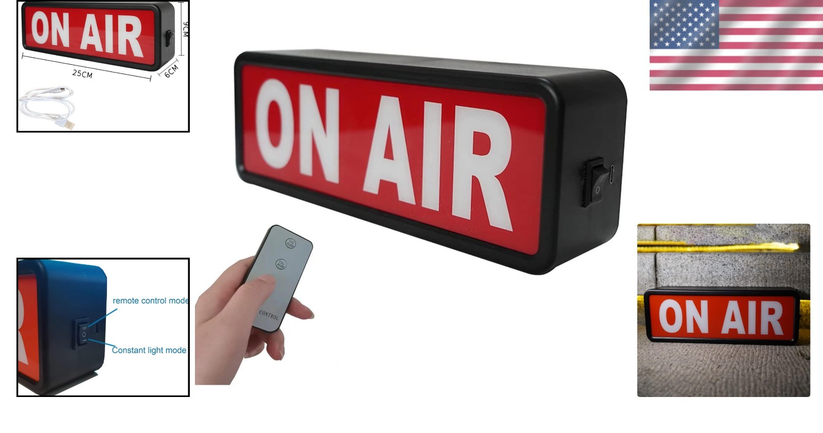 On Air Light Sign with Remote Control – LED Recording Indicator for Studios