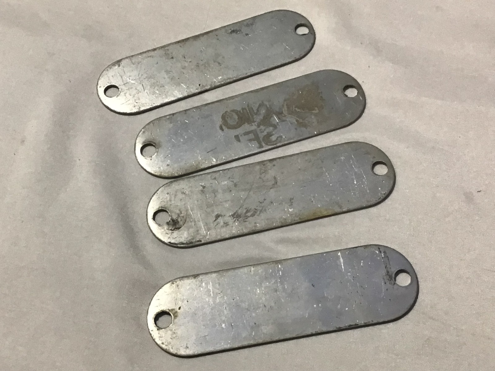 Vintage LOT of x4 Aluminum UNION 76 GAS GASOLINE PUMP TAGS Plaques Metal Signs