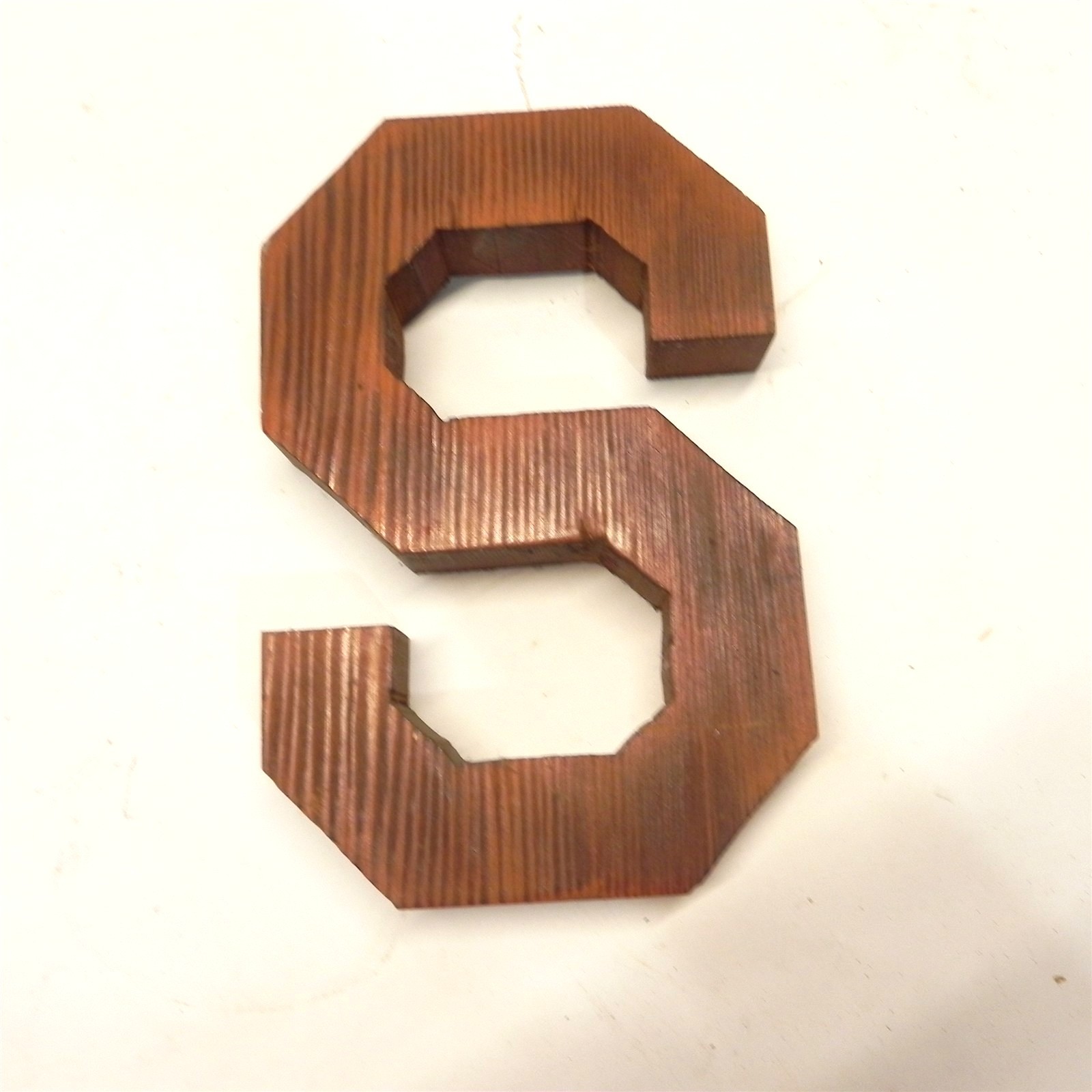 VINTAGE WOOD SIGN LETTERS AUTO PARTS SERVICE STATION STORE 9″ X 5 3/4″ USED