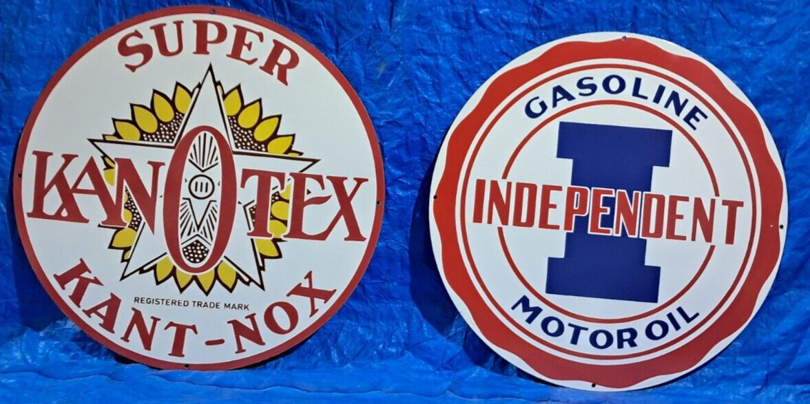 2 Porcelain Enamel Sign, More Details In Description