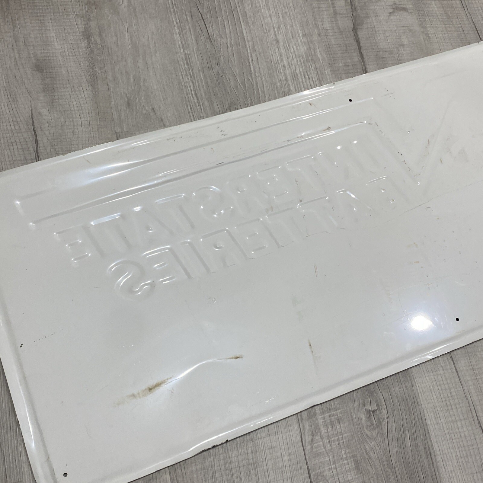 Rare Interstate Battery Embossed San Diego Chargers NFL GAS Station SIGN 48×18