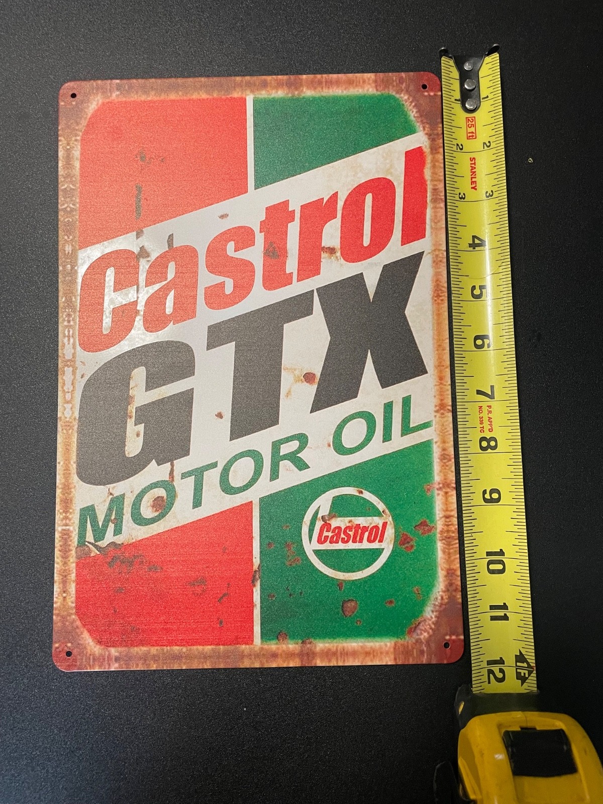 Castrol GTX Motor Oil 8 x 12 Novelty Metal Sign Shrink-Wrapped New!