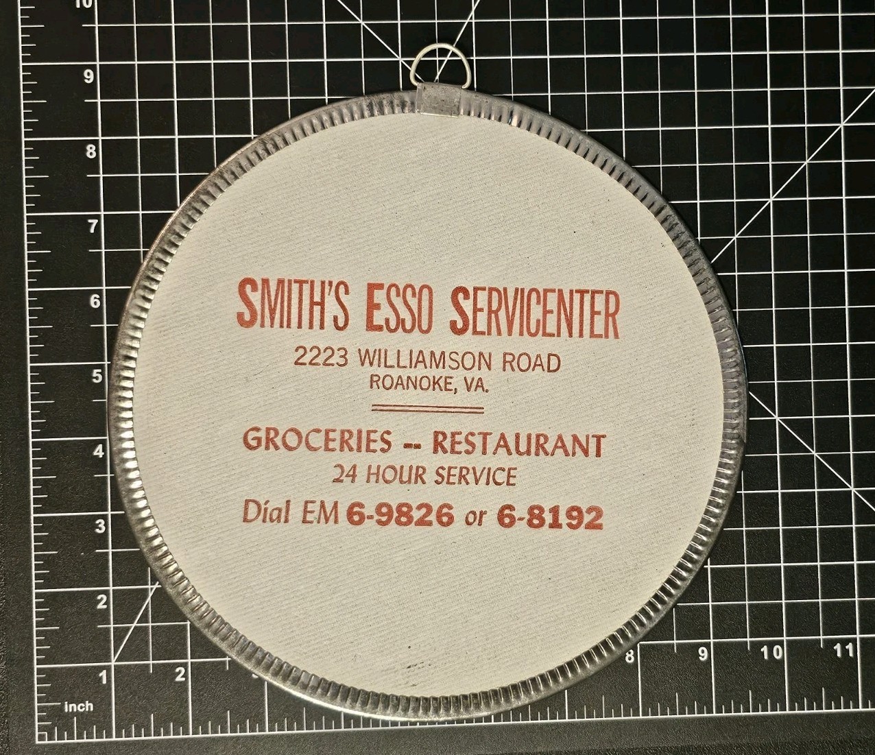 Vintage Promotional Advertising Sign Smith’s Esso Servicenter Roanoke, VA