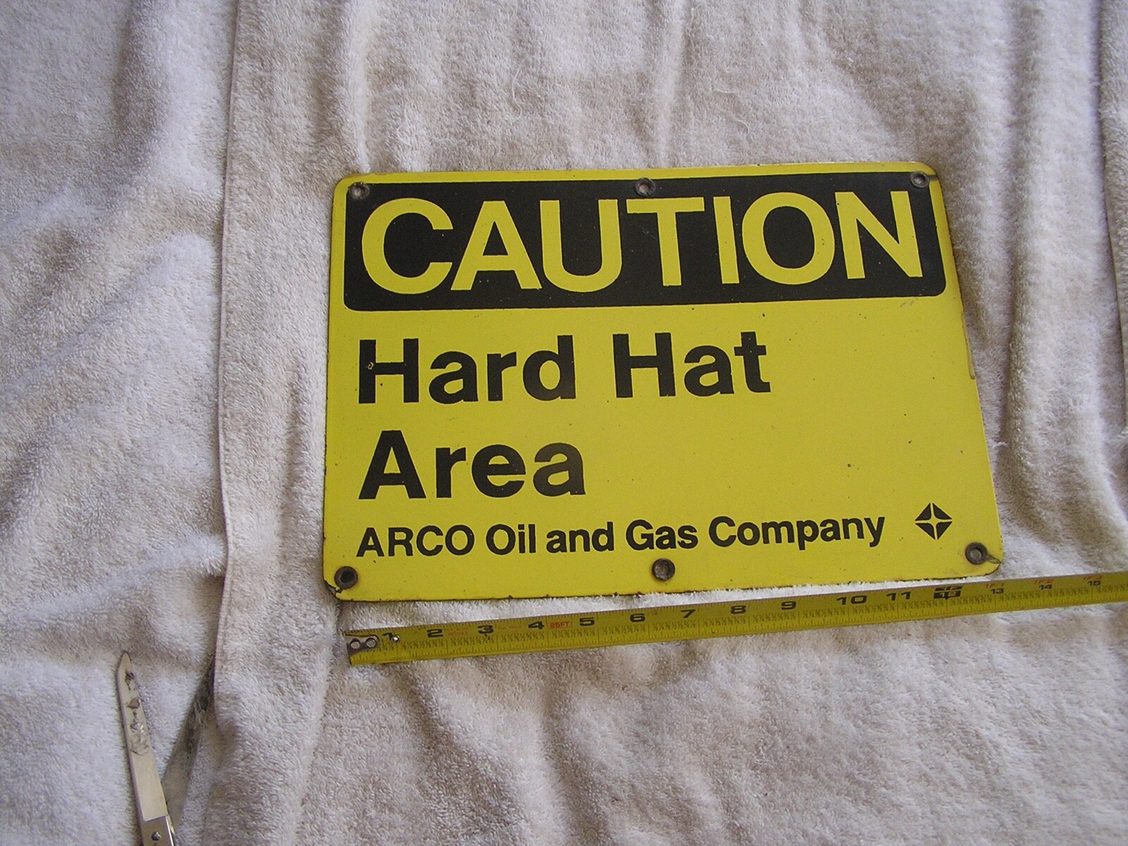 Vintage Hard Hat Porcelain Arco Oil And Gas Company