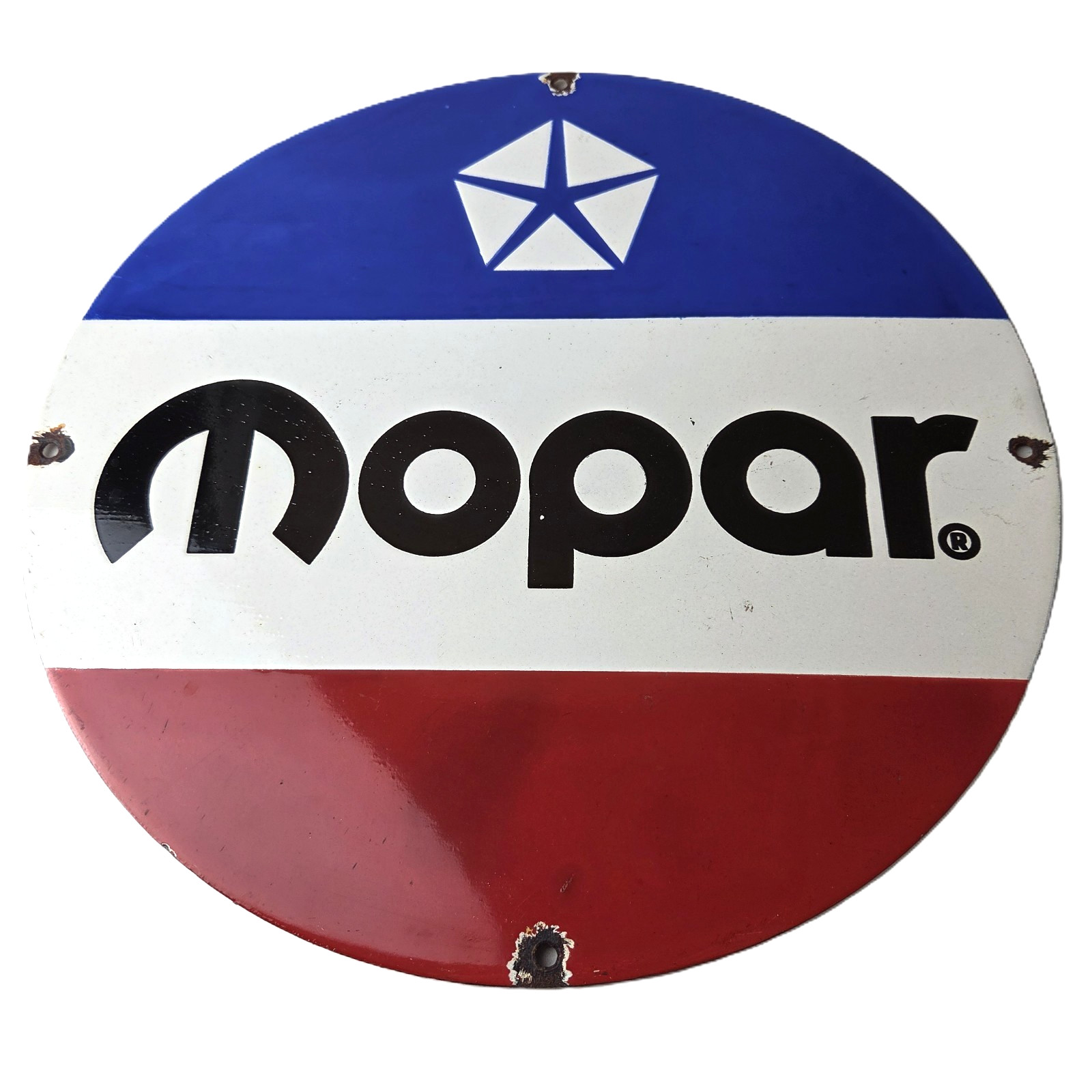 Vintage Mopar Chrysler Porcelain Sign – Automobile Plymouth Gas Pump Ad Sign