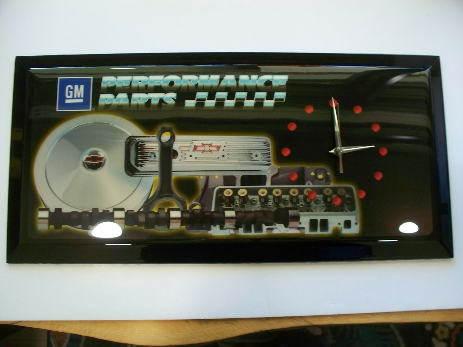NOS Chevrolet VINTAGE GM PERFORMANCE PARTS SERVICE Dealer CLOCK SIGN Brand New