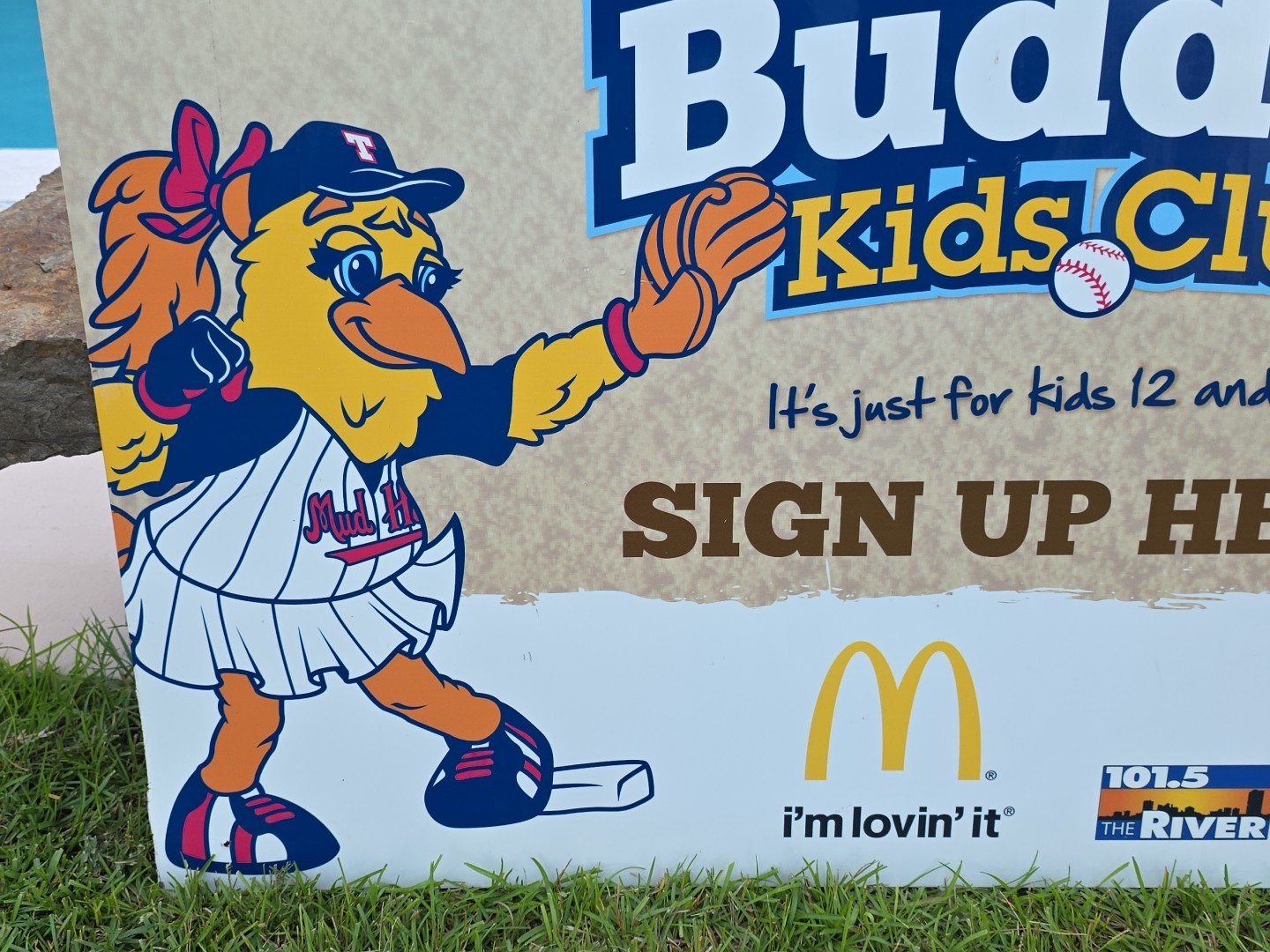 Baseball Toledo Mud Hens McDonalds Muddy’s Buddies Kids Club Metal Sign 48″x36″