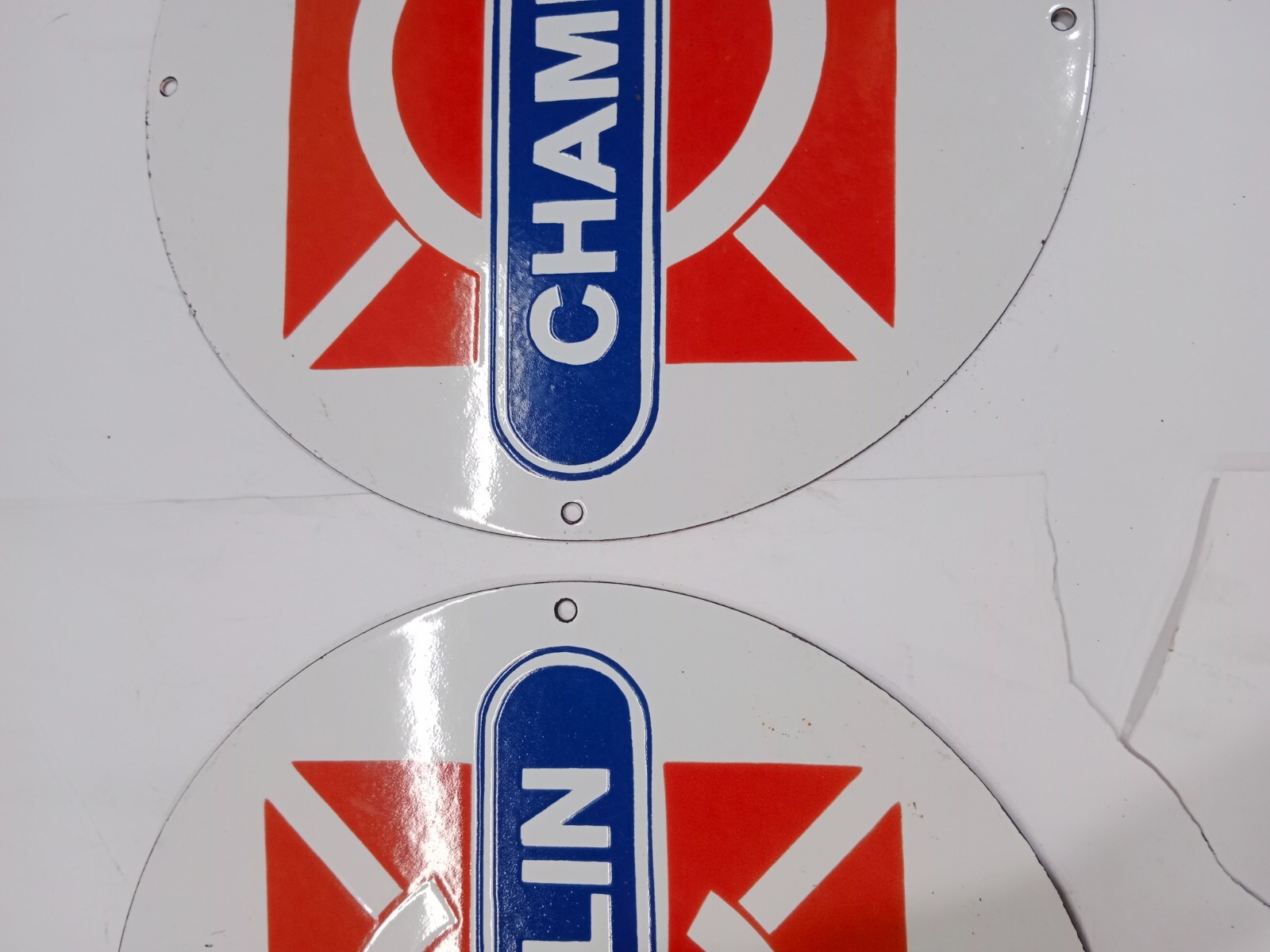 Champlin Porcelain Enamel Sign 12 x 12 Inches 1 Sided