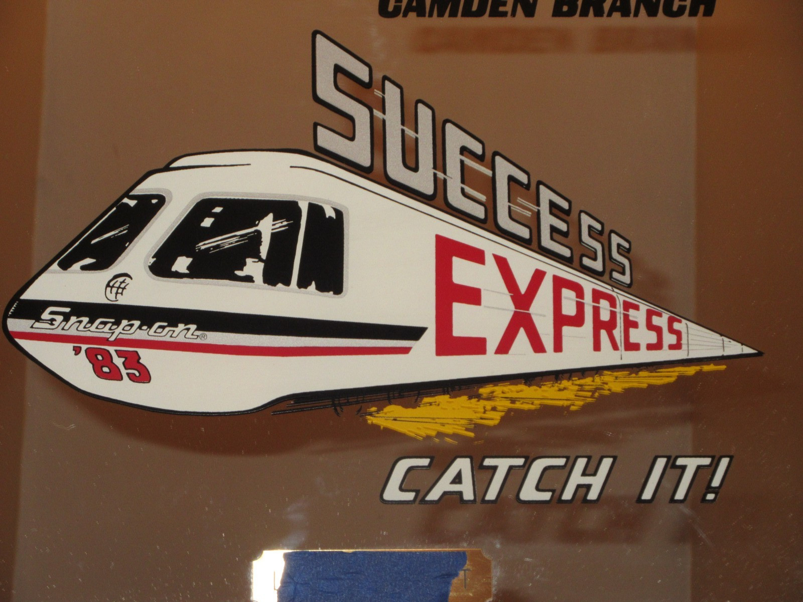 1983 Snap On Tools Framed Mirror Sign Wall Plaque Success Express Dealer Gift