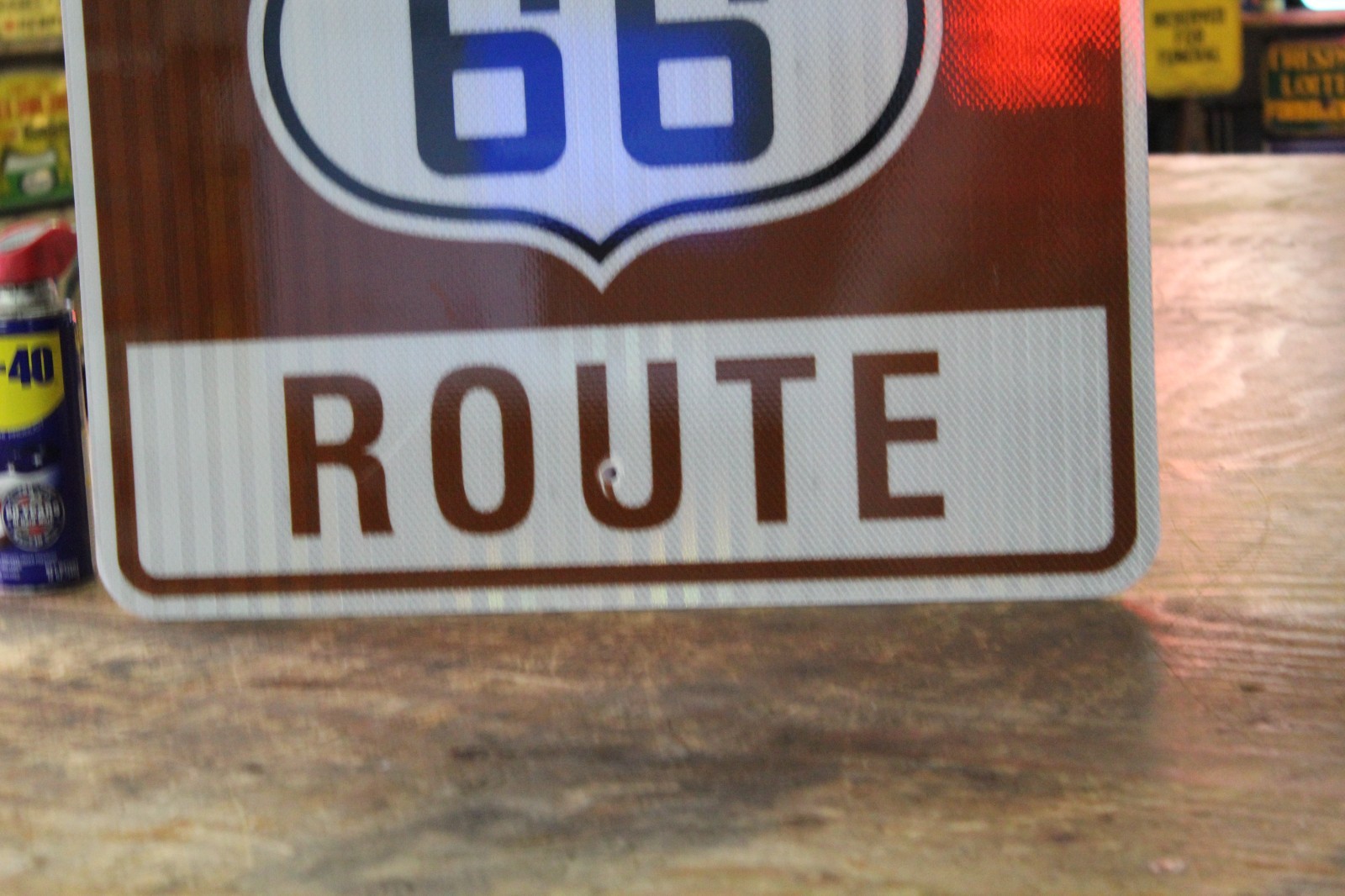 SCARCE 30″ NEW MEXICO US ROUTE 66 HIGHWAY METAL SIGN HISTORIC ROAD GAS OIL COKE