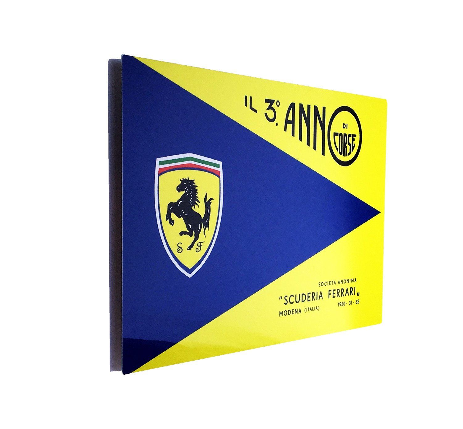 Vintage Ferrari Yearbook Cover Metal Sign, 1930 – 1932