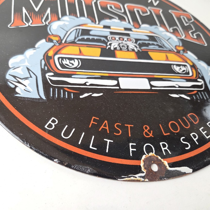 Vintage American Muscle Sign – Old Automobile Car Service Station Gas Sign