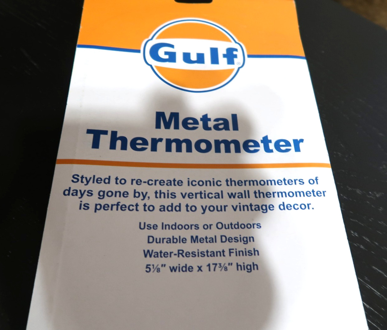 Gulf Oil Reproduction Metal Thermometer – Gulfpride Oil Brand New