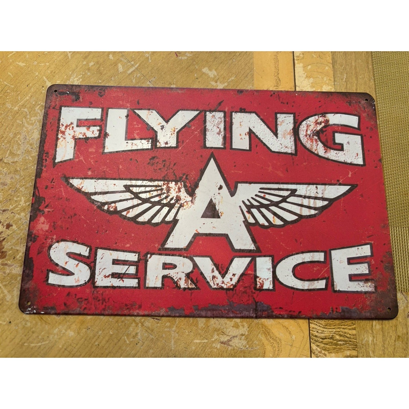 Flying A Service Gasoline retro Metal sign Garage Man Cave Collectable