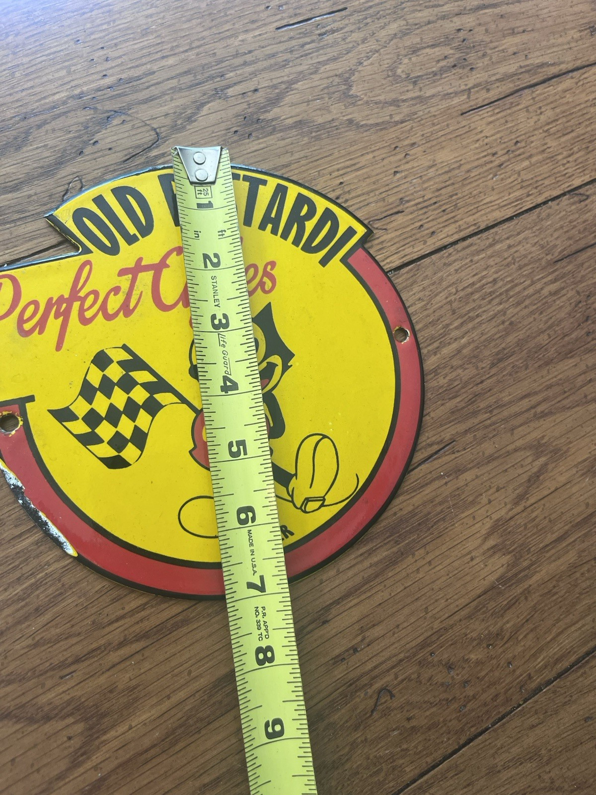 NICE OLD BASTARD PERFECT CYCLES MEMBER FELIX MOTORCYCLE PORCELAIN SIGN