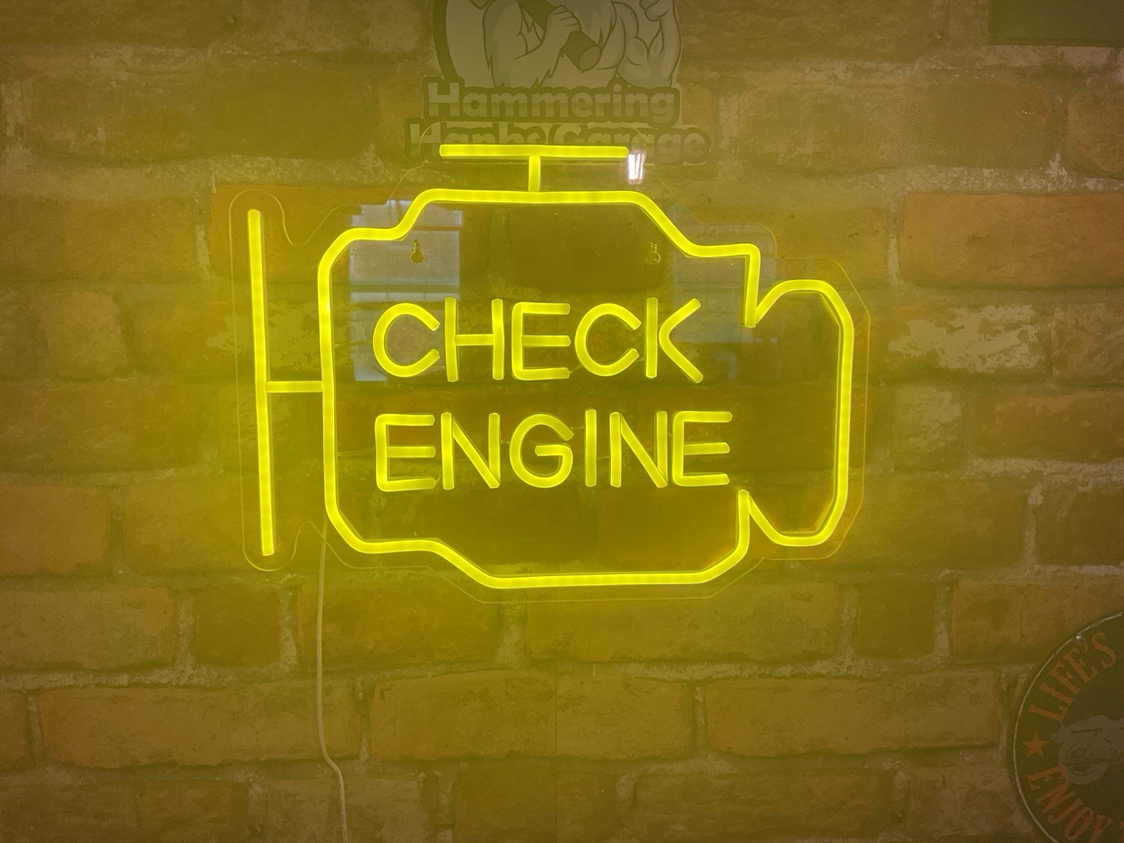 16″X12″ Dimmable Check Engine Shop Sign with USB Interface FREE SHIPPING!