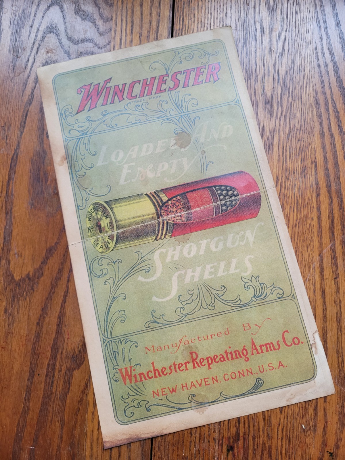 Vintage WINCHESTER SHOT SHELL poster sign