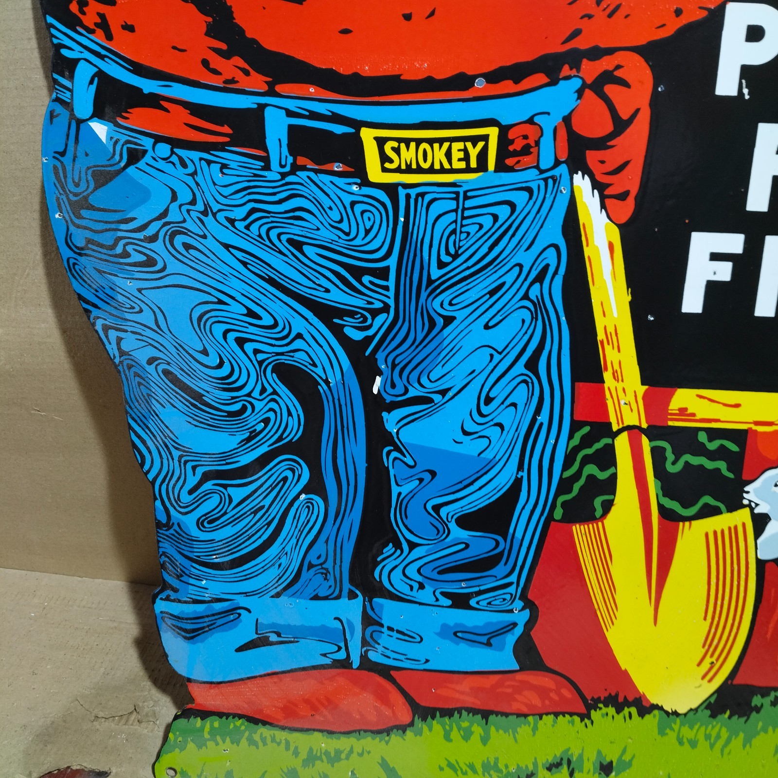 Smokey Prevent Forest Fires Porcelain Enamel Sign 42 x 30 Inches 2 Sided