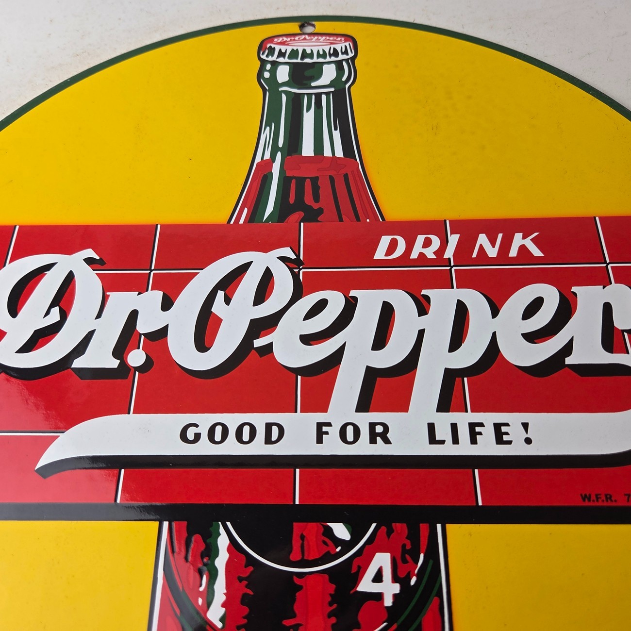 Vintage Dr Pepper Porcelain Sign – Beverage Collection Man Cave Bar Gas Sign