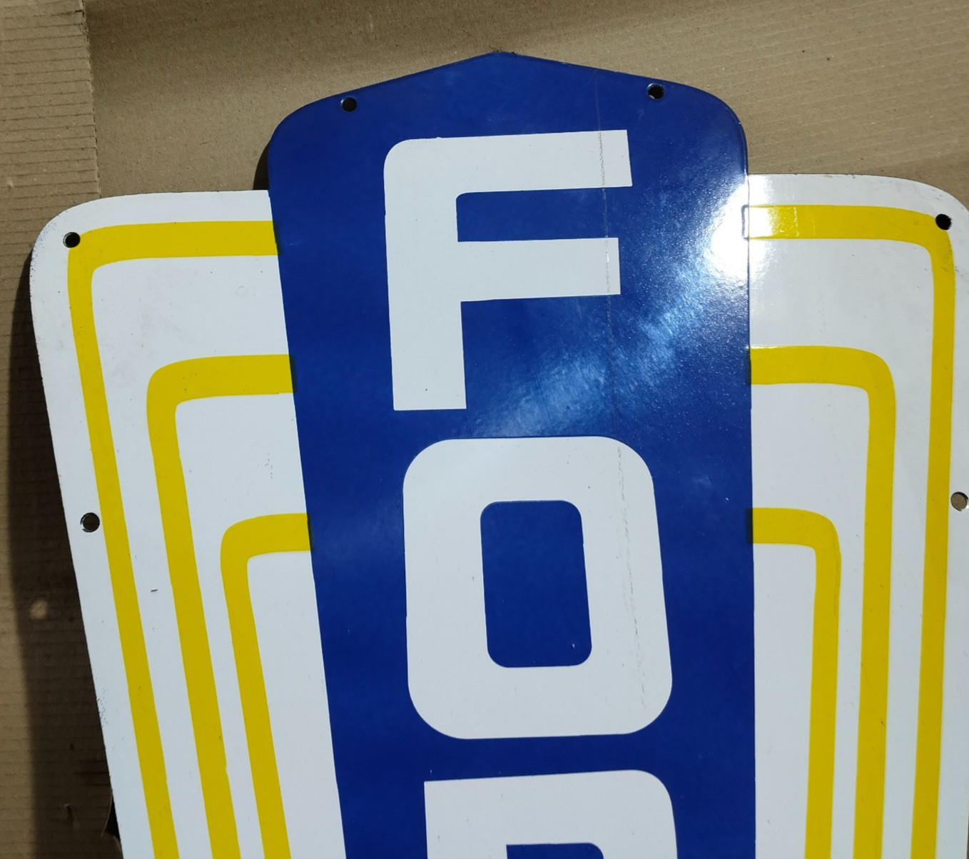 Ford Porcelain Enamel Sign 40 x 20 Inches 1 Sided
