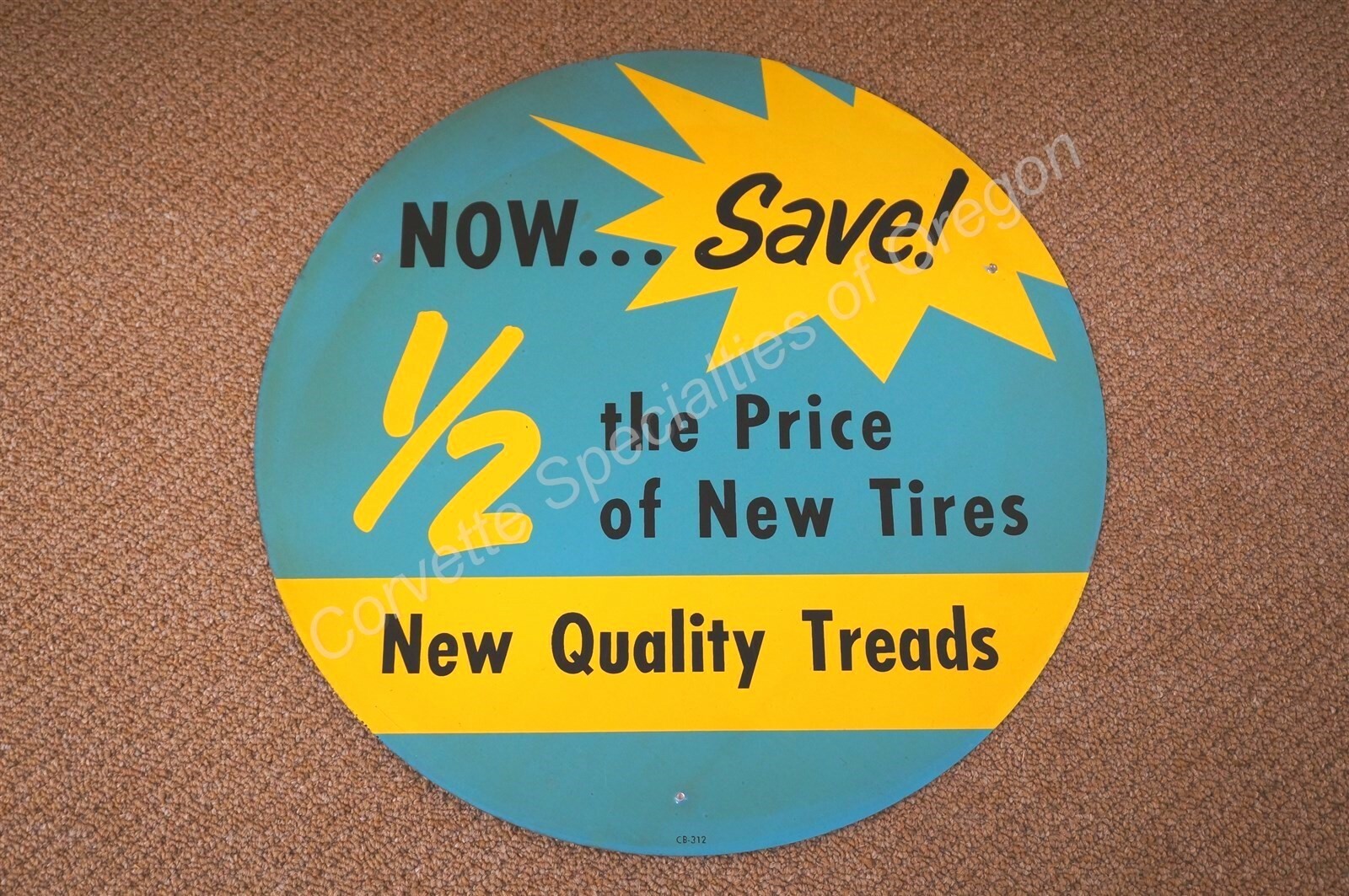 NOS New Quality Tread Tire 17″ Sign Insert Gas Station GM OK Goodyear Firestone