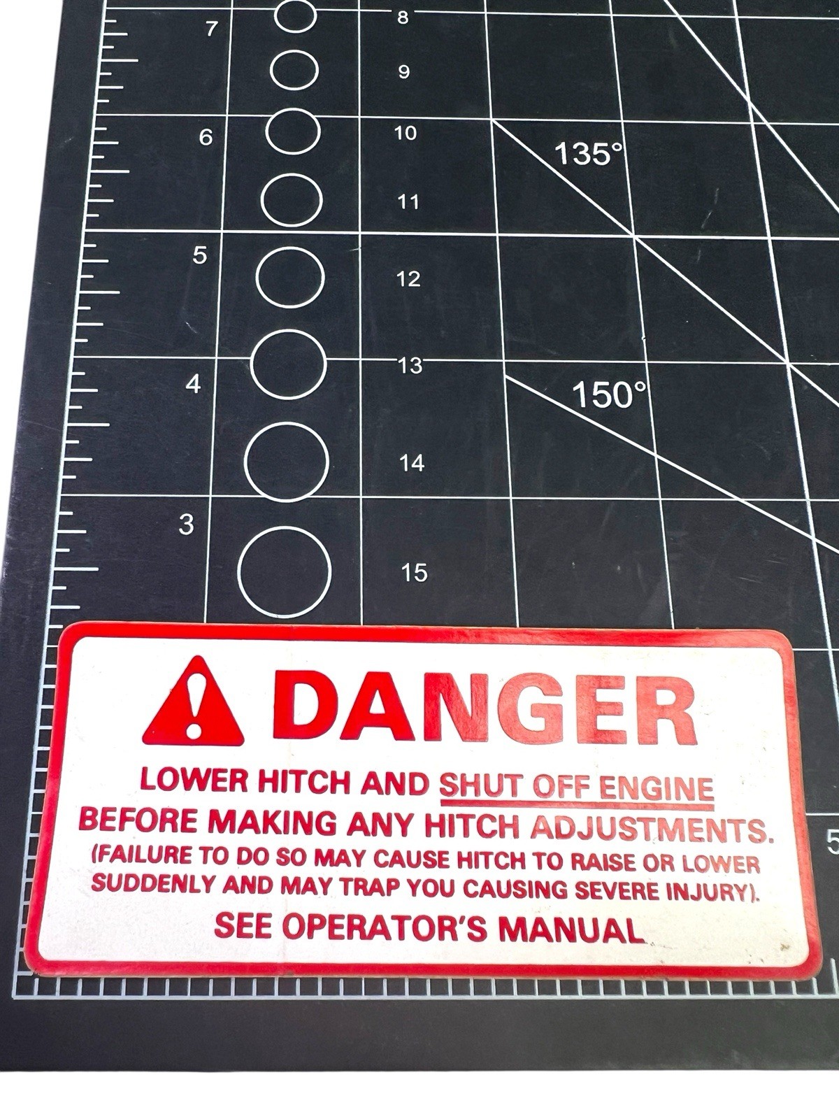Vintage DANGER Equipment Safety Warning Decals Stickers Tractor Hitch Lot of 4