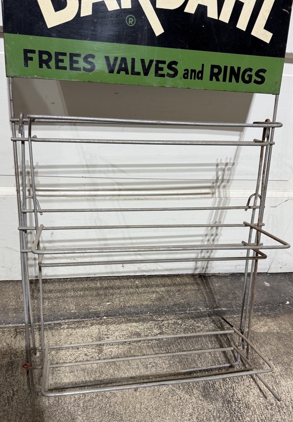 BARDAHL OIL ADDITIVE METAL STAND STORE DISPLAY RACK SIGN BARDAHL SIGN