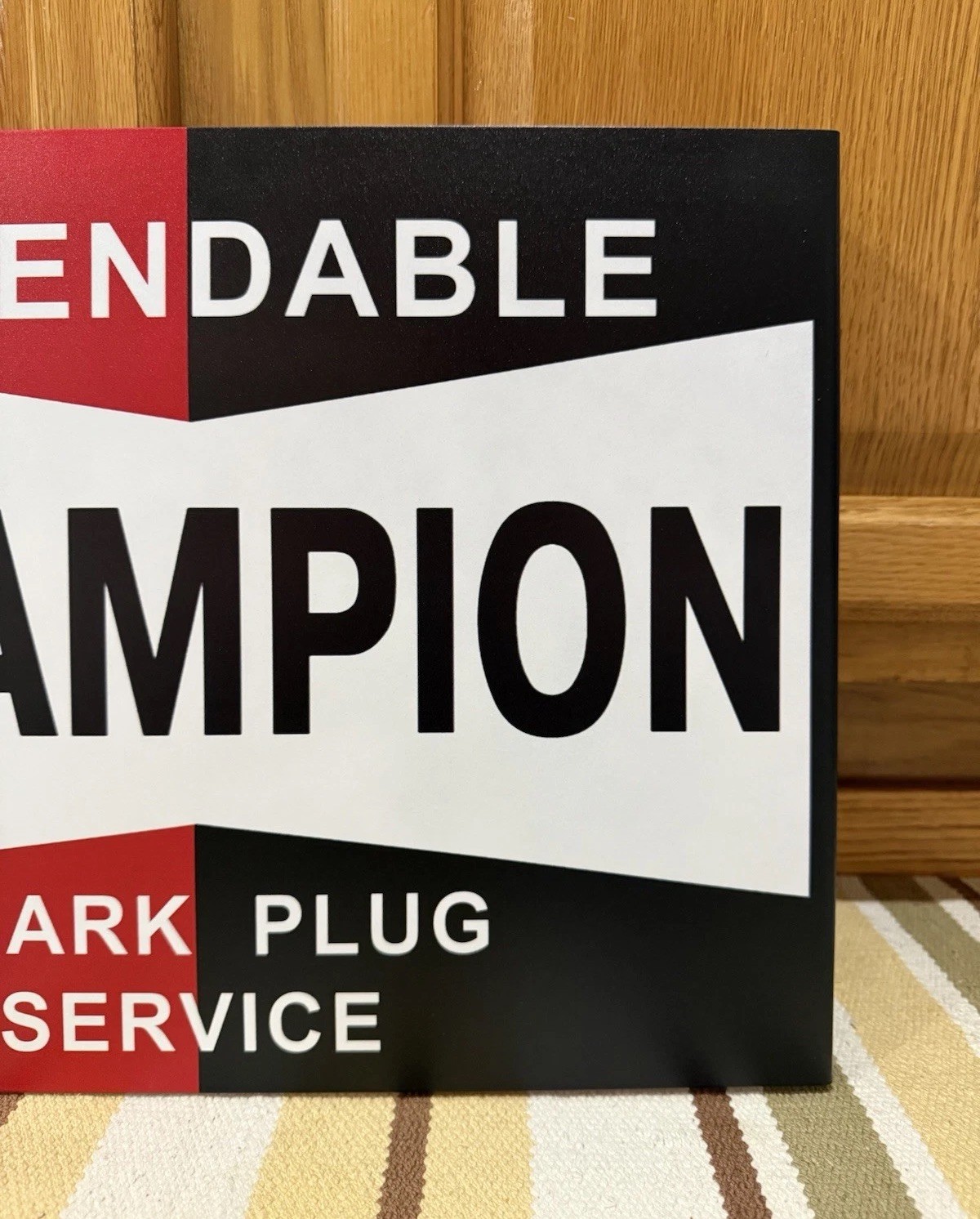Champion Spark Plug Flange Sign Gas Oil Garage Tools Vintage Style Wall Decor 1