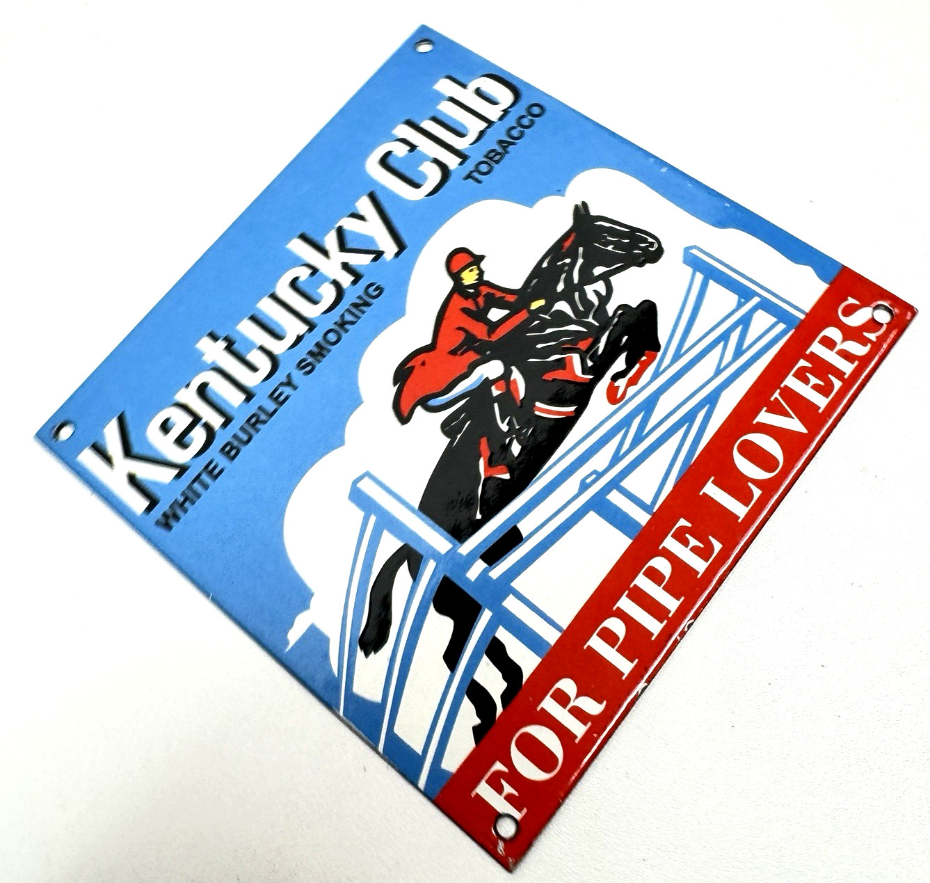 Kentucky Club “For Pipe Lovers” – Vintage Porcelain Sign – Tobacciana