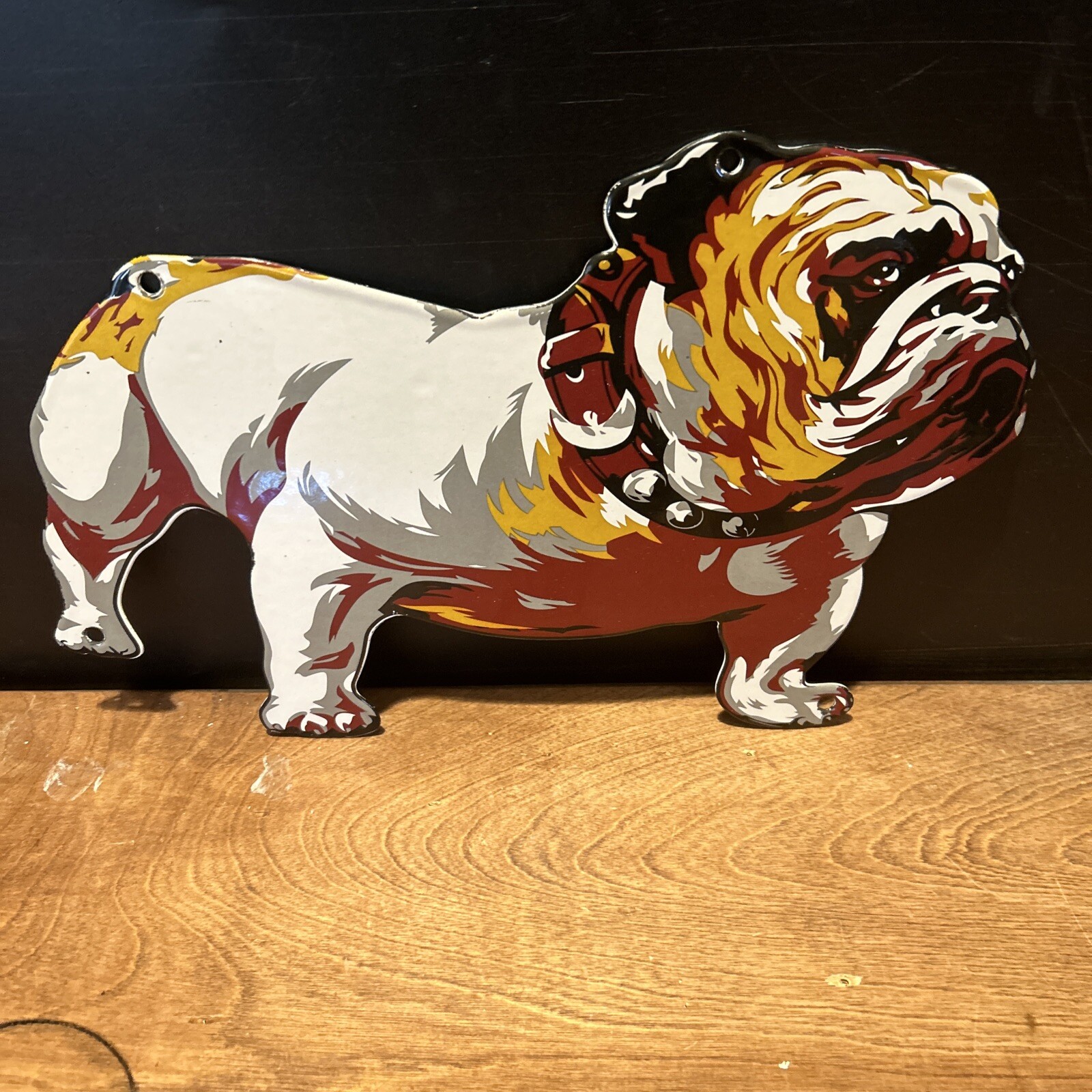 DIE-CUT VINTAGE STYLE ”MACK TRUCK BULL DOG” 8X12 INCH PORCELAIN SIGN