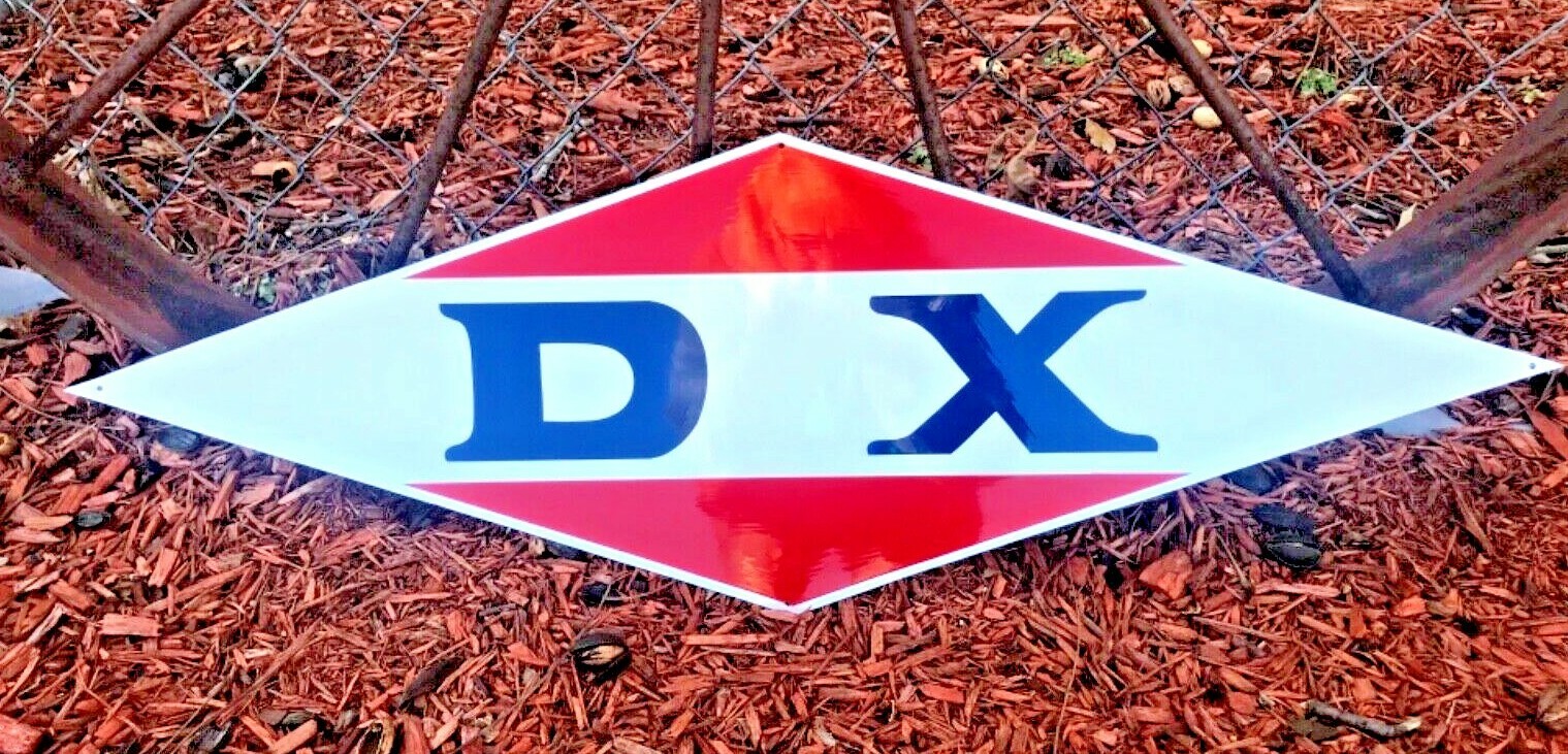 Vintage Old School Sty. DX Gasoline Oil Gas Station Car Truck Hand Painted Sign