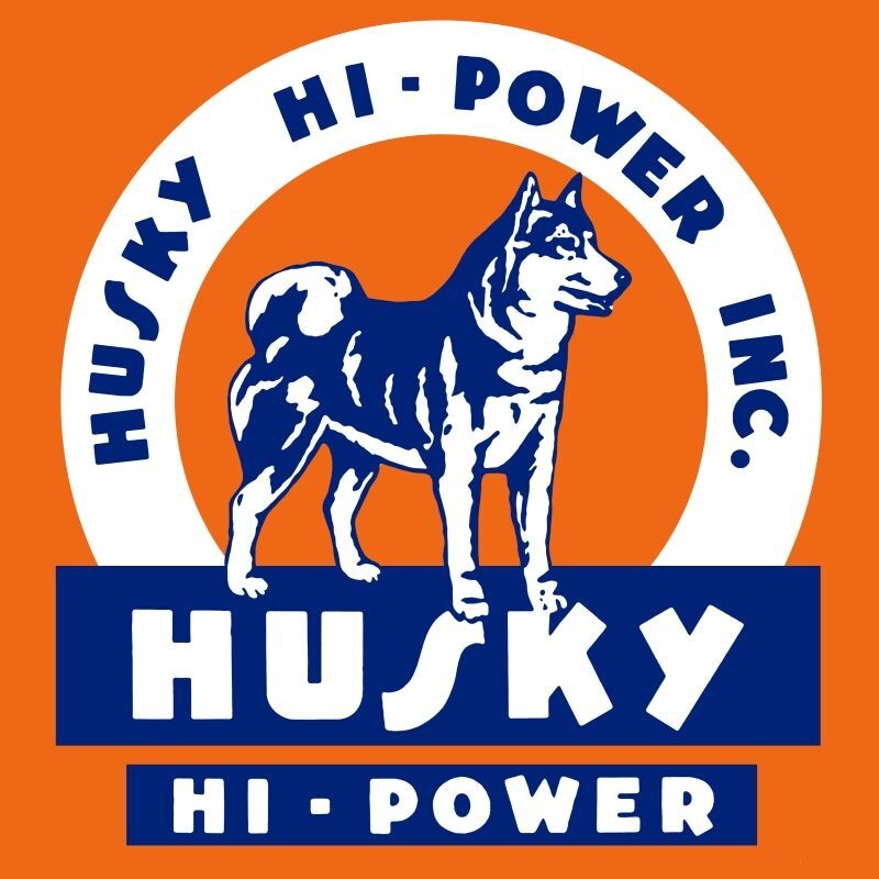Husky Hi Power Gasoline NEW Sign 18″ SQUARE USA STEEL XL Size 4 lbs