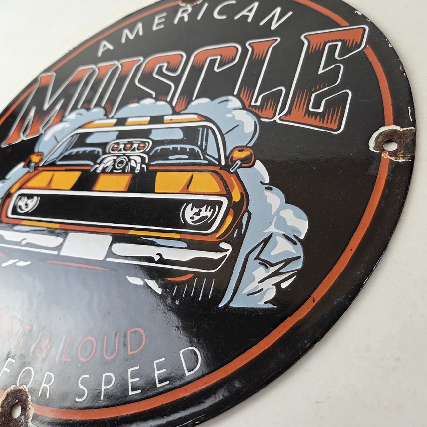 Vintage American Muscle Sign – Old Automobile Car Service Station Gas Sign