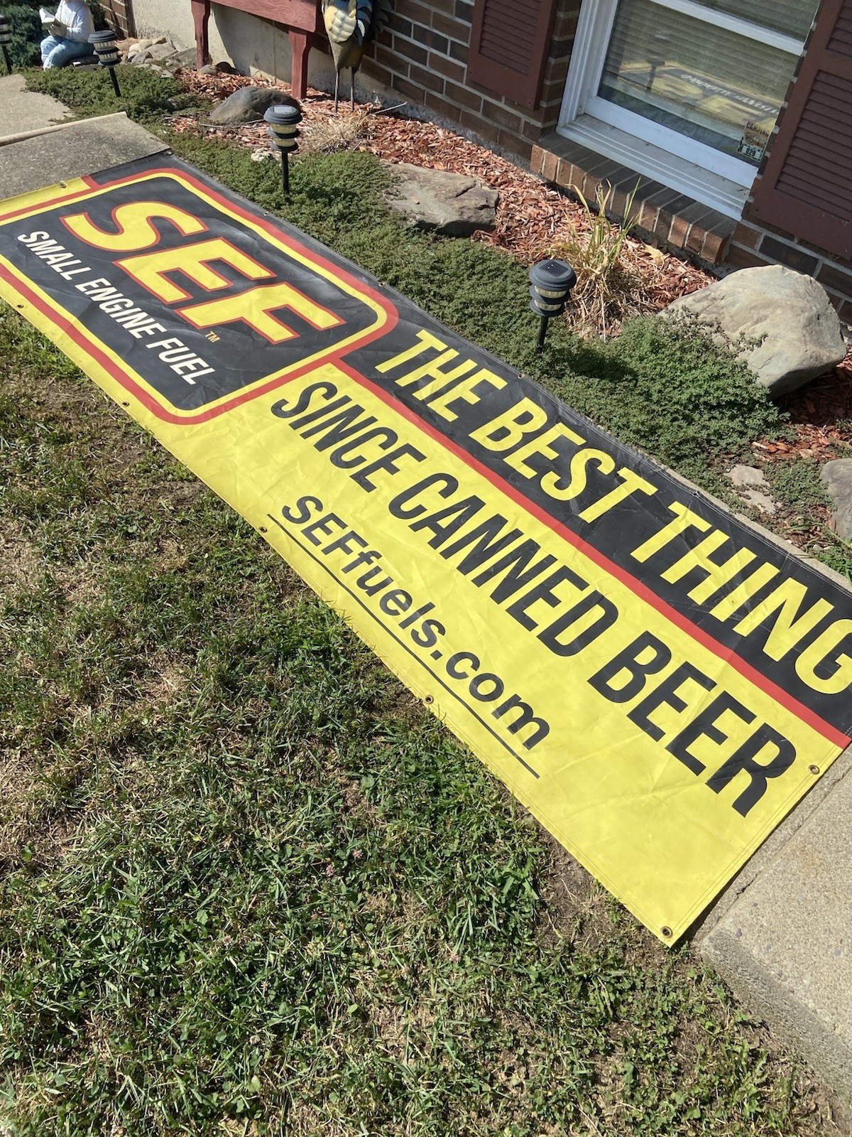 SEF Small Engine Fuel Ad Banner “The Best Thing Since Canned Beer” 3’x10’