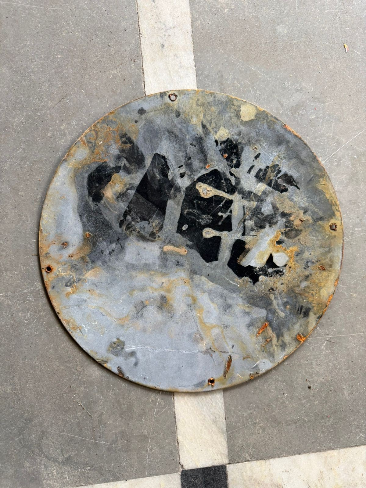 PORCELIAN WOLVERINE ENAMEL SIGN SIZE 12X12 INCHES