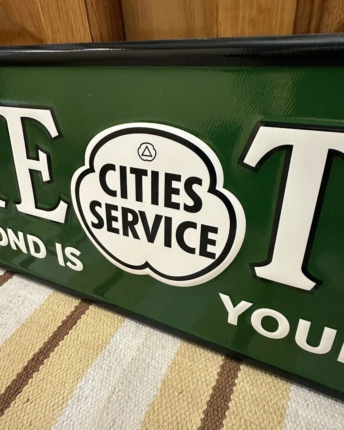 Cities Service Sign Acme Tires Gas Oil Tools Parts Vintage Style Wall Decor